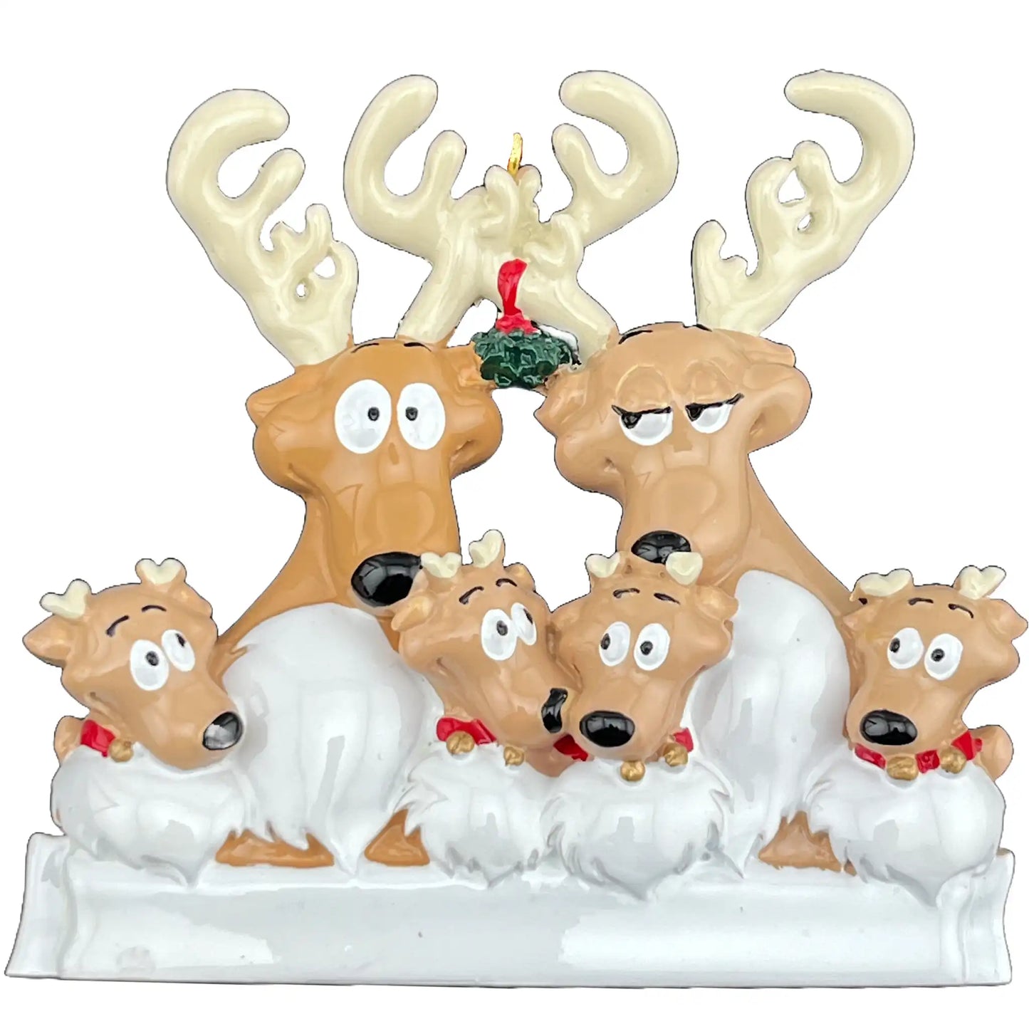 Reindeer Family of 6 Christmas Ornament