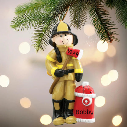 Adorno personalizado de bombero 