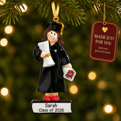 Graduation Girl Personalized Christmas Ornament