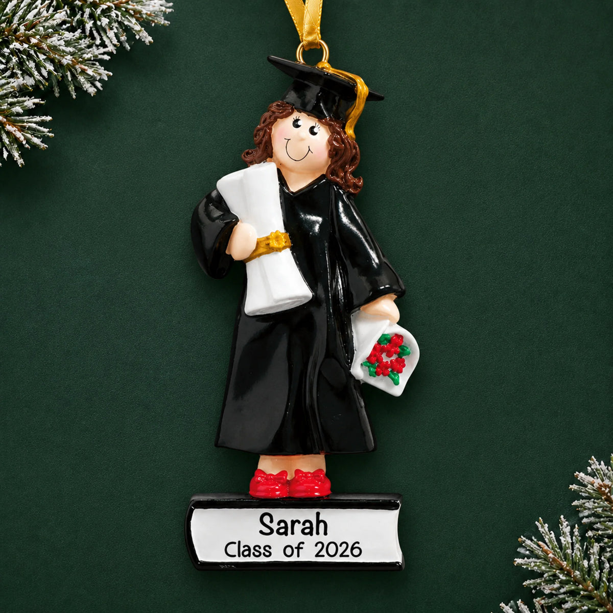 Graduation Girl Personalized Christmas Ornament