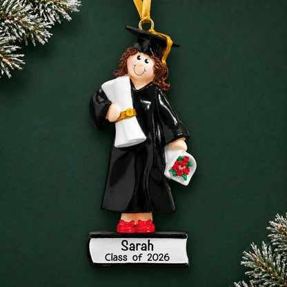 Graduation Girl Personalized Christmas Ornament
