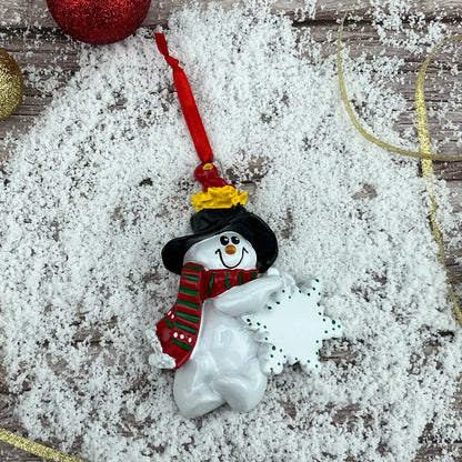 Adorno navideño de muñeco de nieve de invierno 