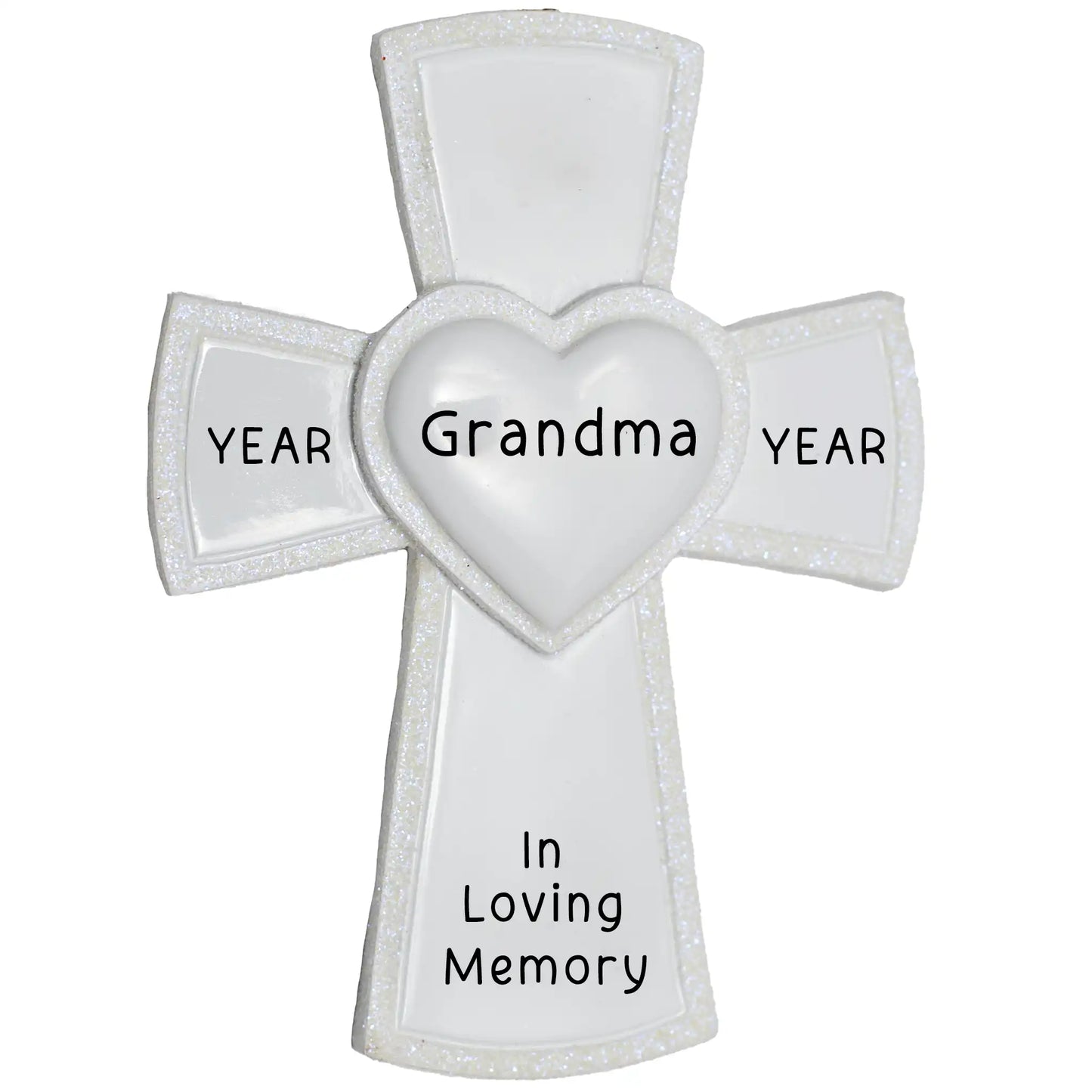 White Cross Personalized Ornament