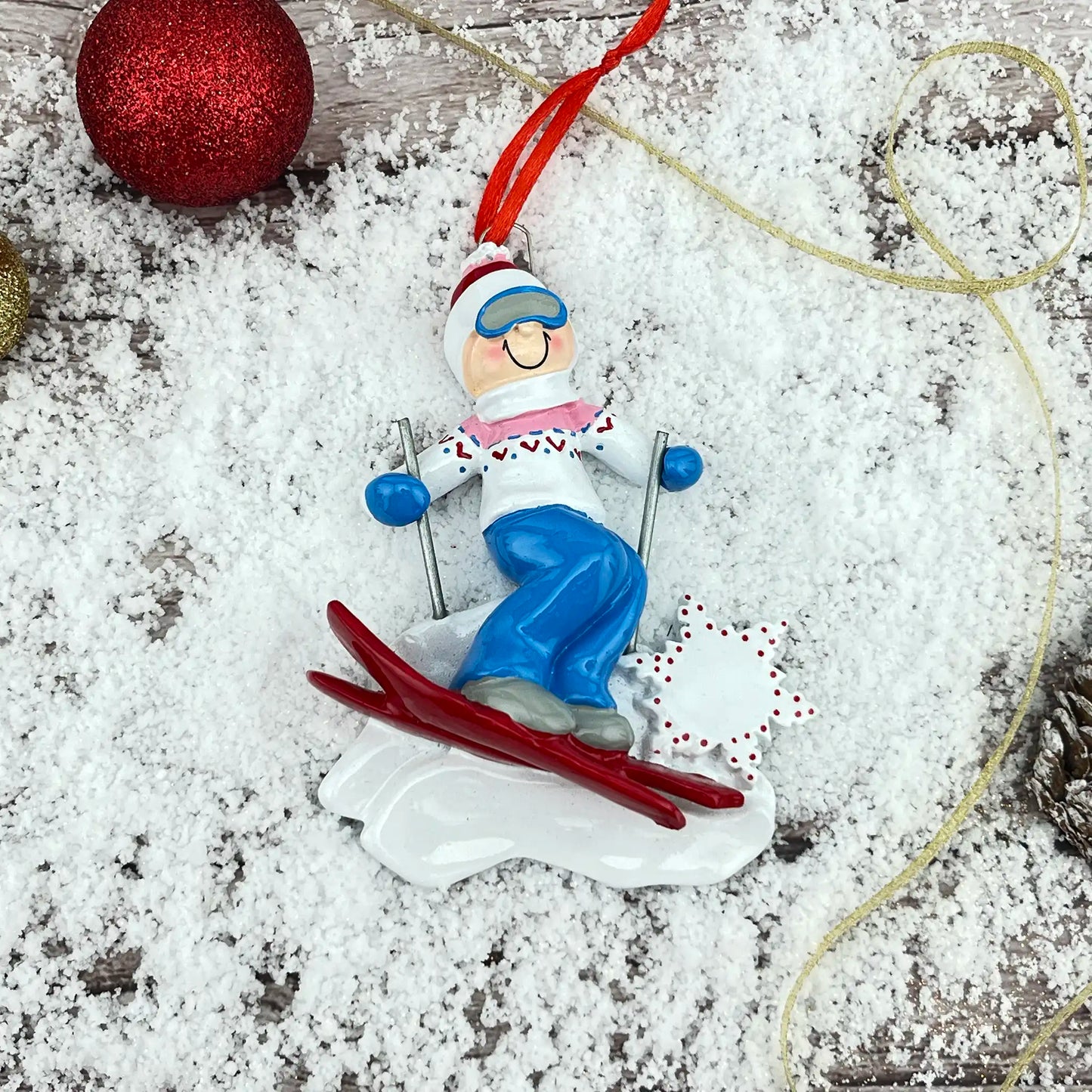 Ski Girl Christmas Ornament