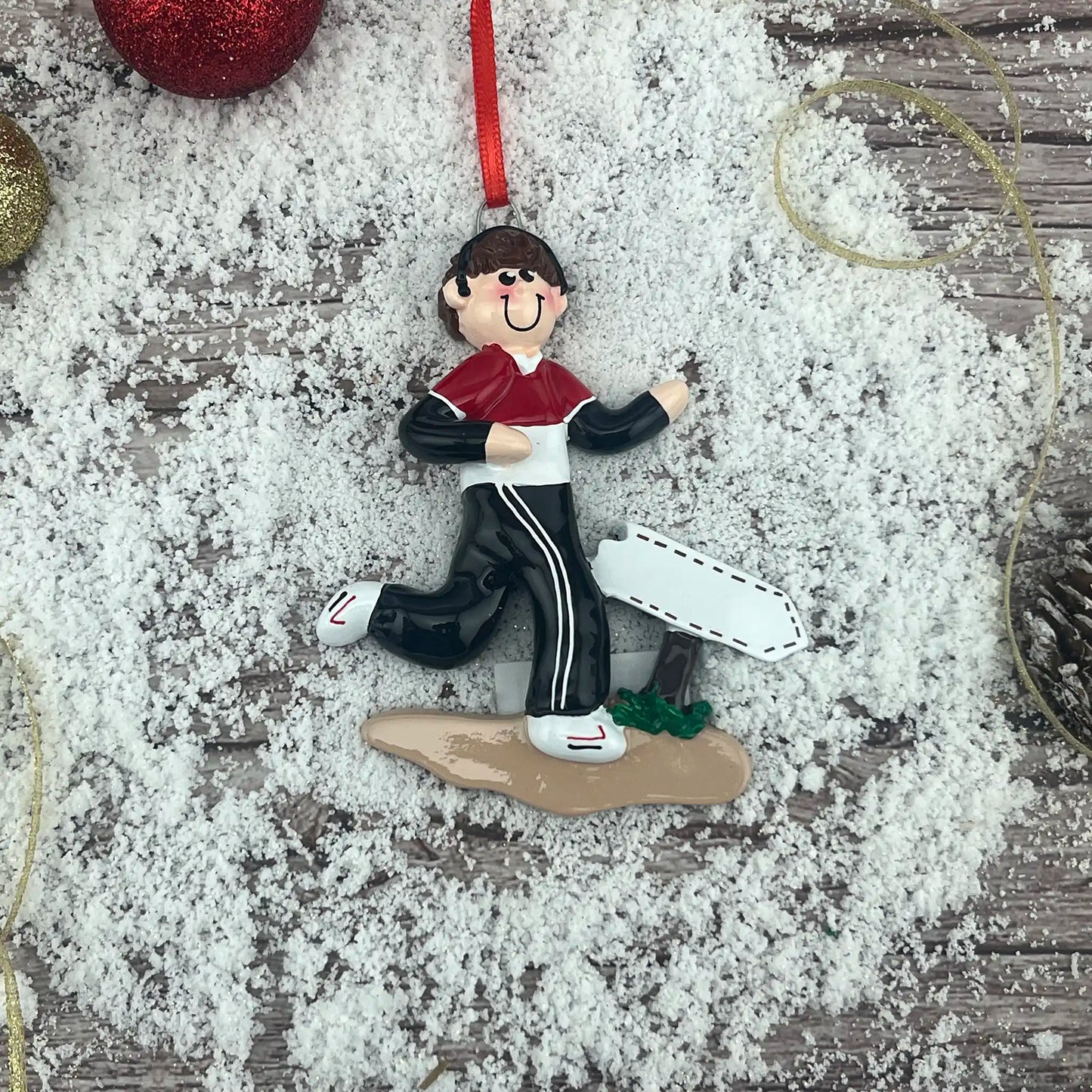 Guy Runner Personalized Ornament