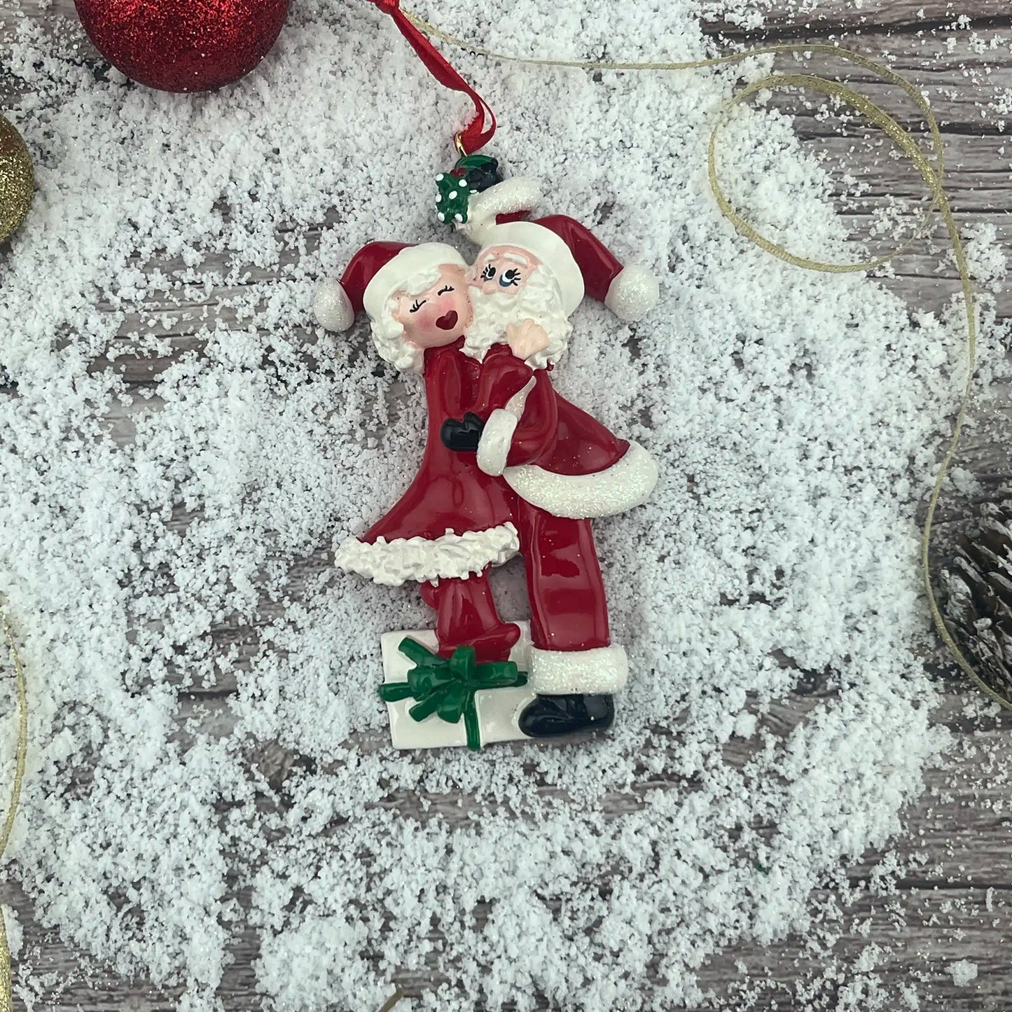 Mr. and Mrs. Claus Couple Christmas Ornament