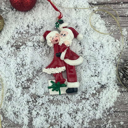Mr. and Mrs. Claus Couple Christmas Ornament