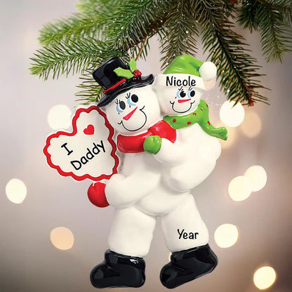I Love Daddy Personalized Ornament - 1 Child