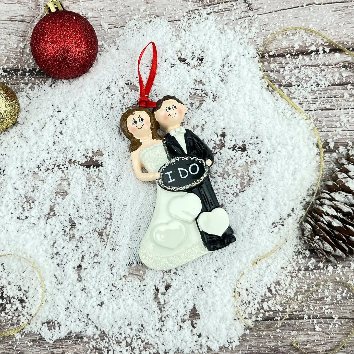 Adorno navideño "Me caso" 