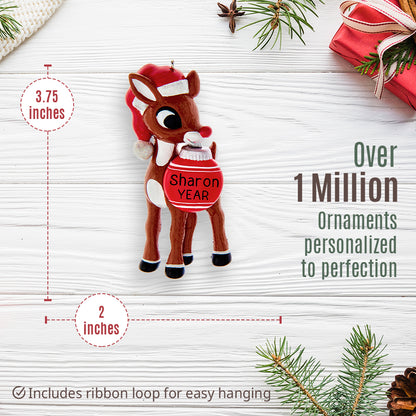 Rudolph The Red Rose Reindeer Christmas Ornament