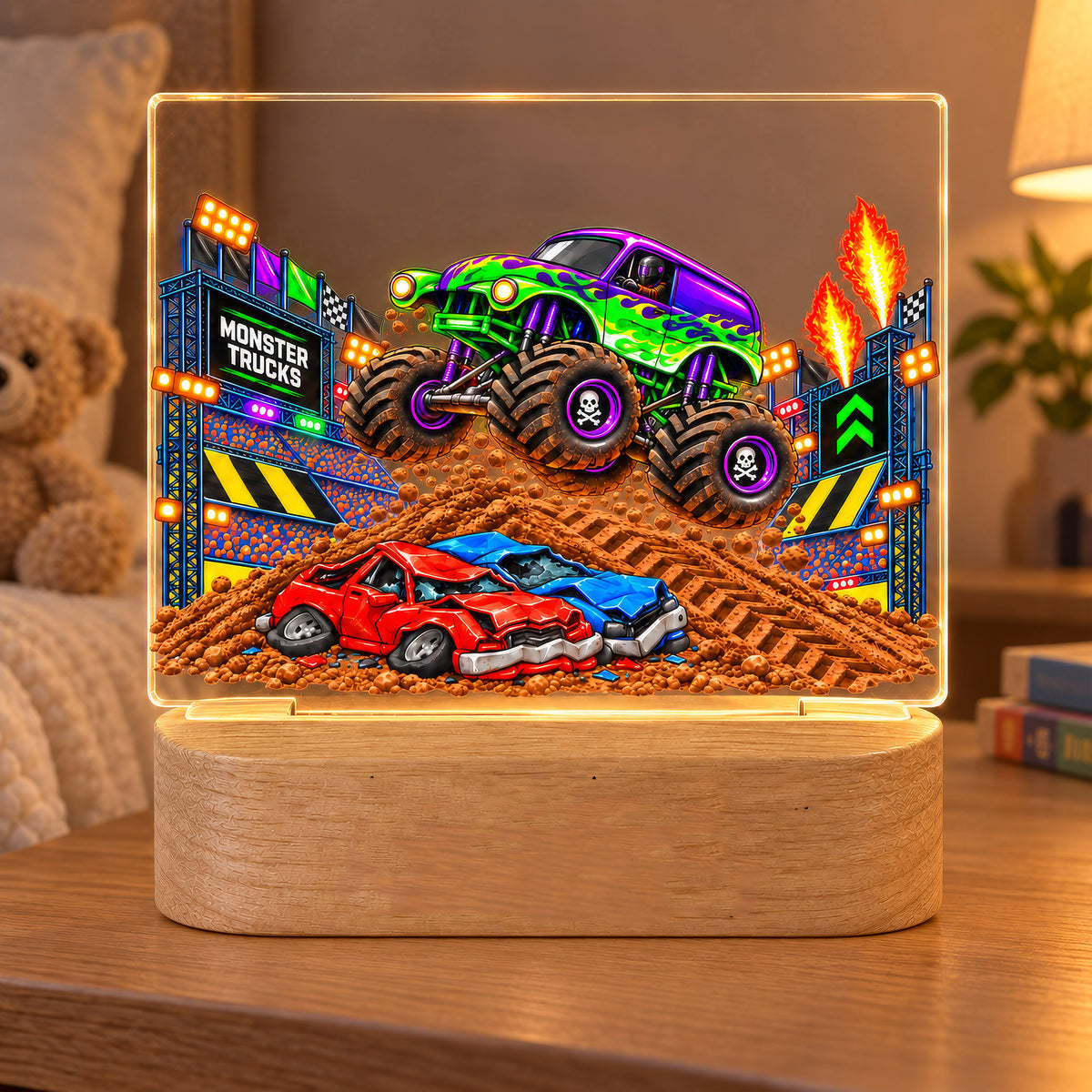 Personalized Monster Truck Kids Night Light