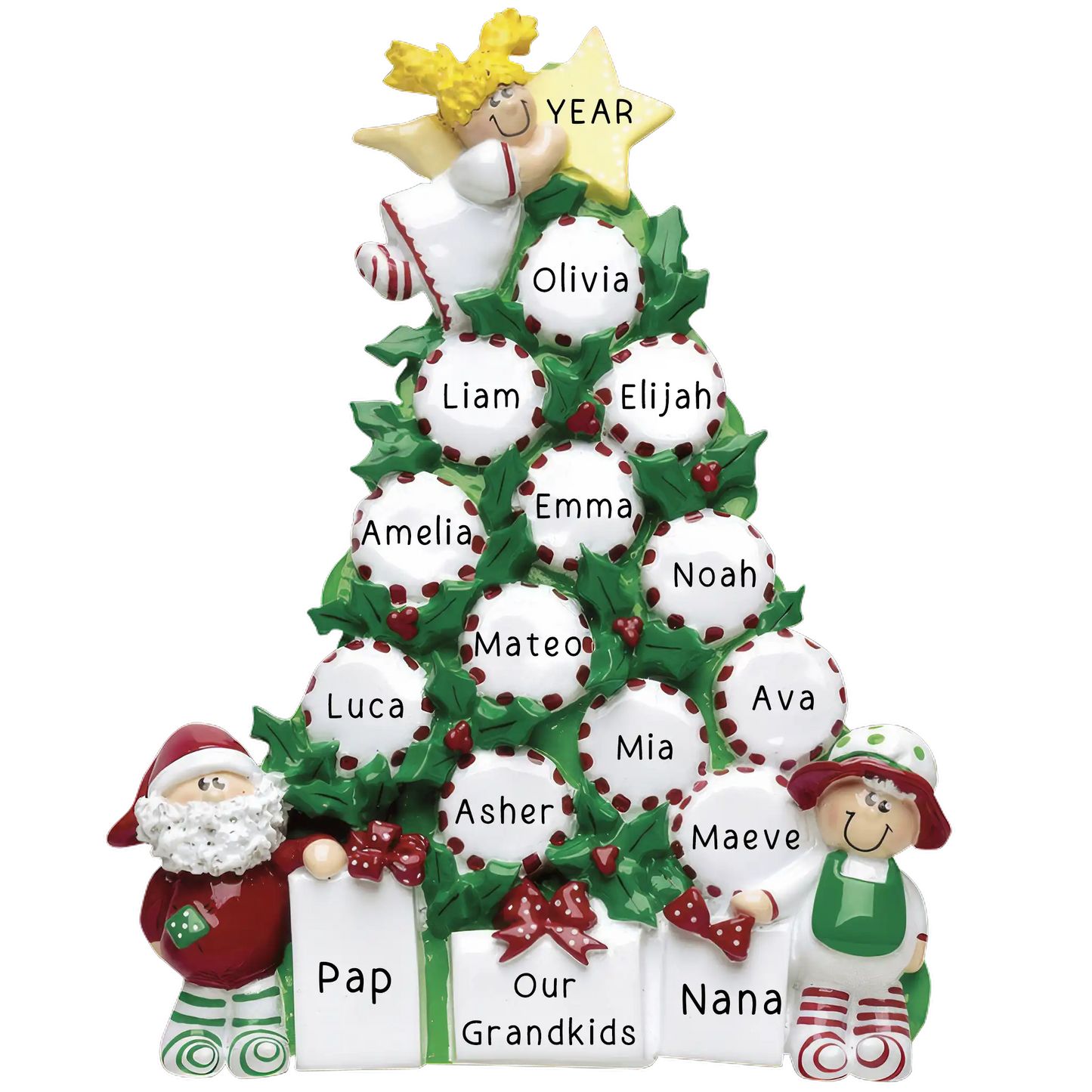 Peppermint Tree Table Top Christmas Ornament