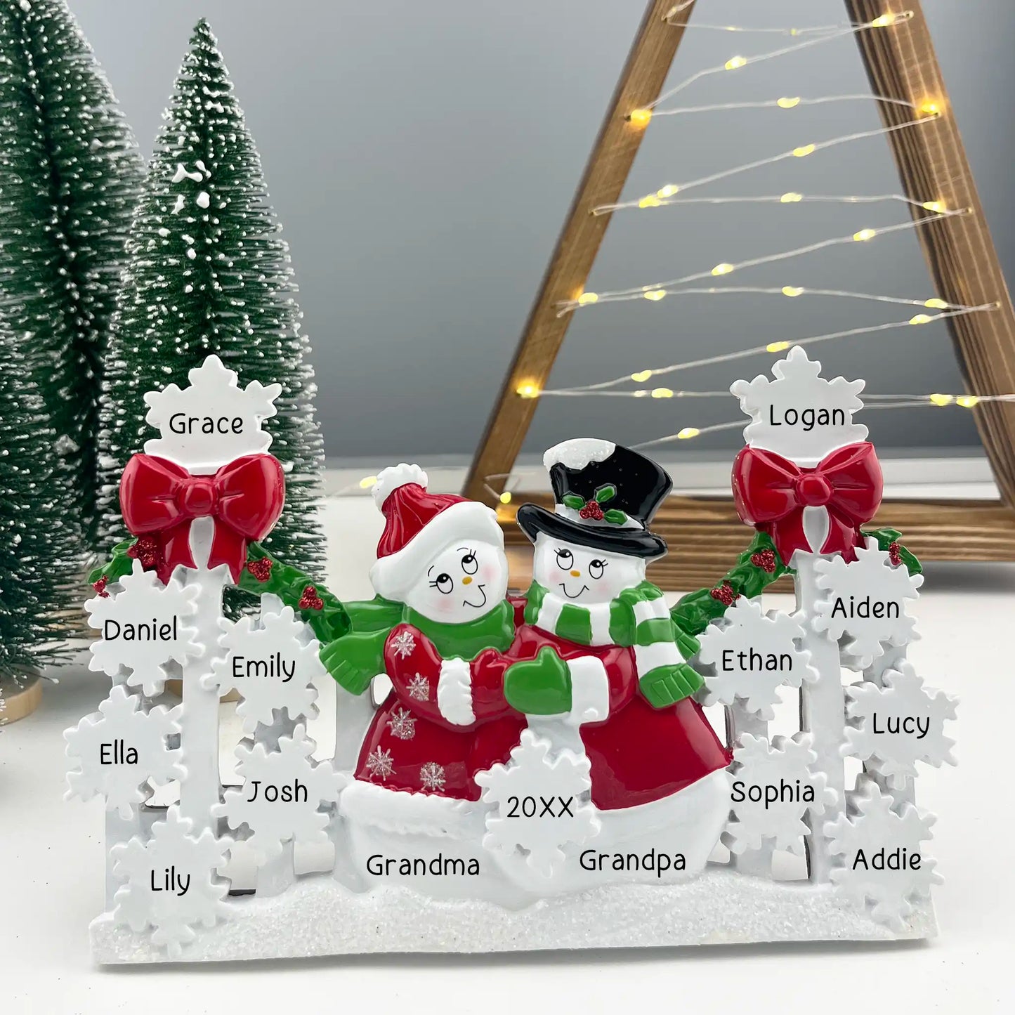 Snowman Grandparents Personalized Tabletop Christmas Decor