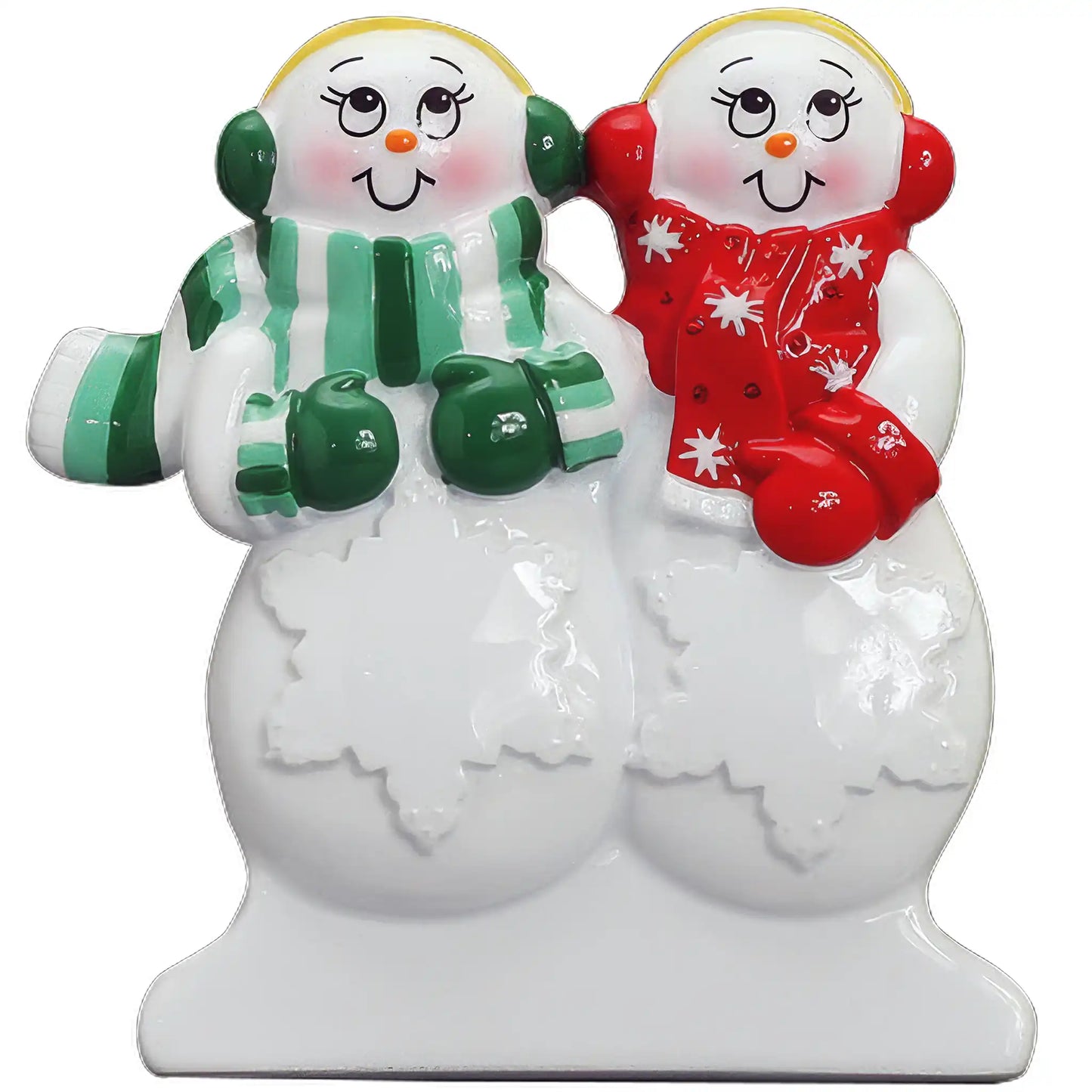 Snowman Couple Personalized Table Top Keepsake