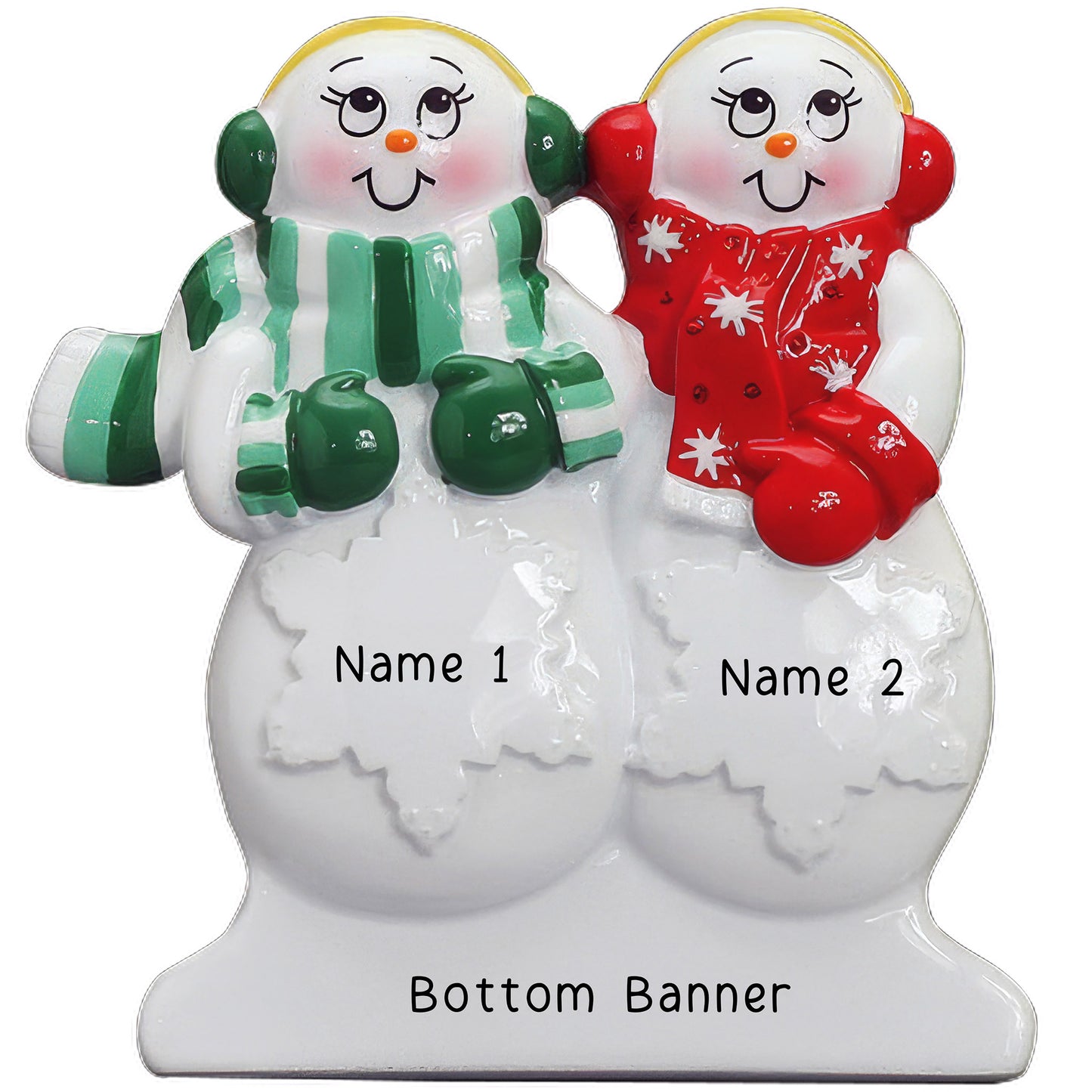 Snowman Couple Personalized Table Top Keepsake