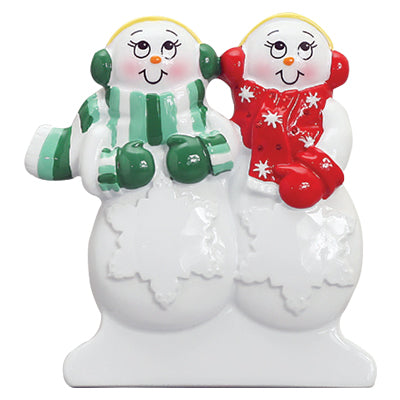 Snowman Table Top Couple Personalized Ornament