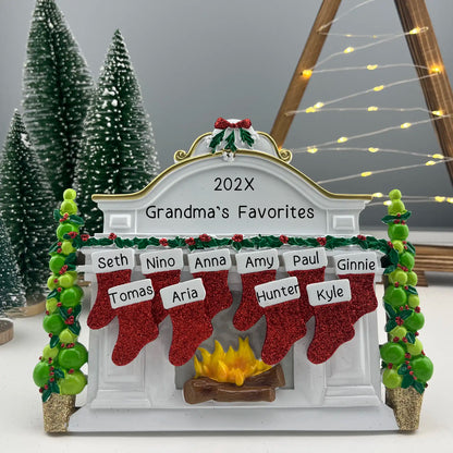 Decoración navideña para la familia de 9 personas con repisa para mesa 