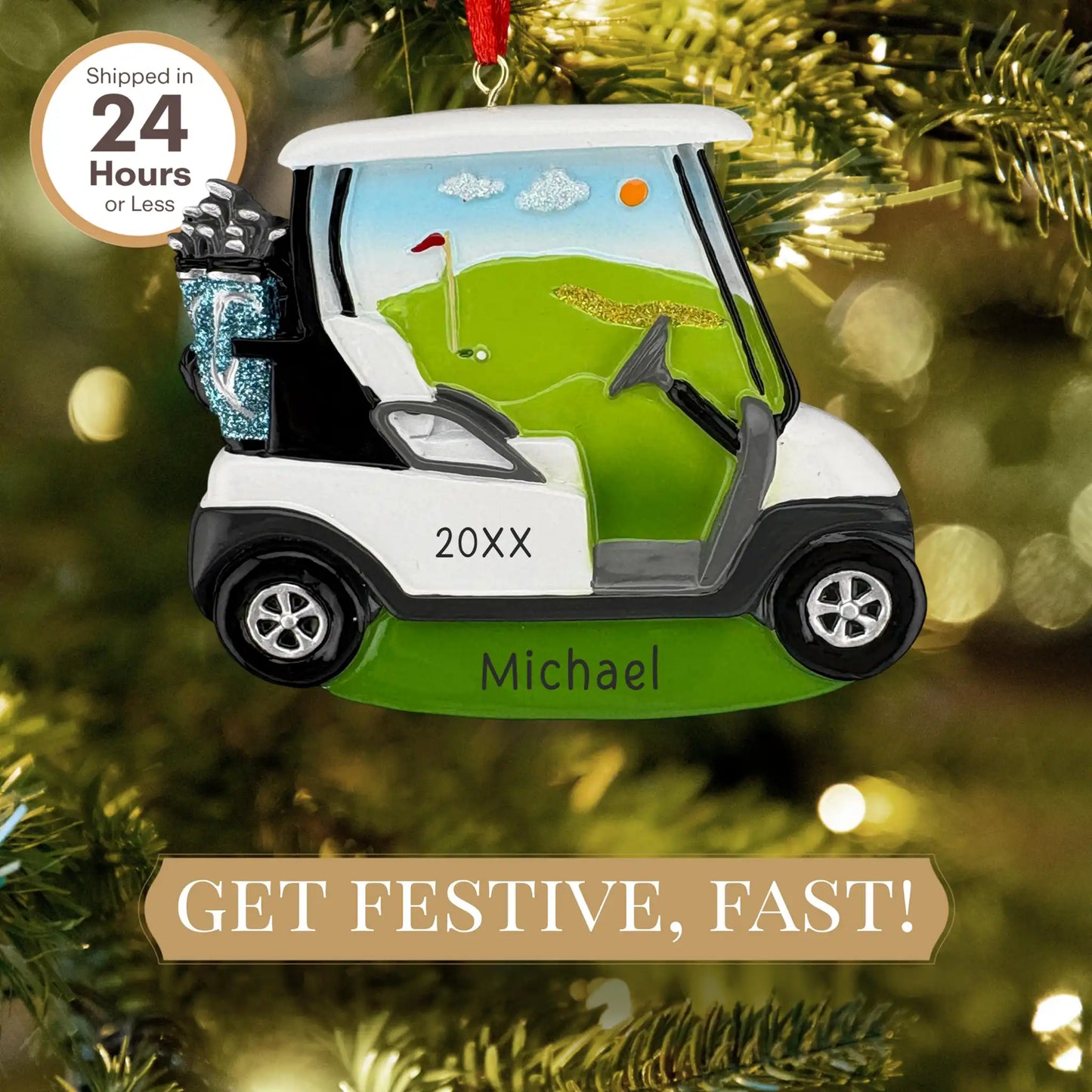 Golf Cart Personalized Ornament