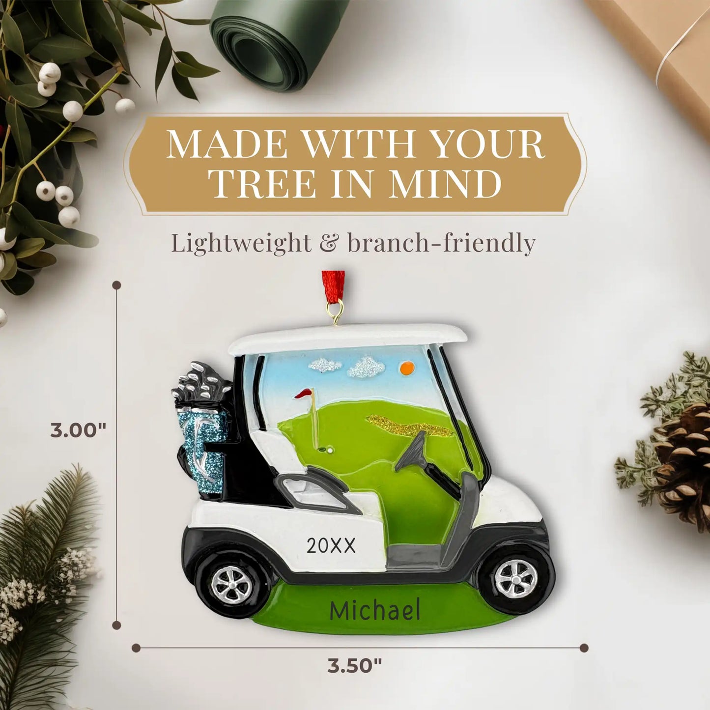 Golf Cart Personalized Ornament