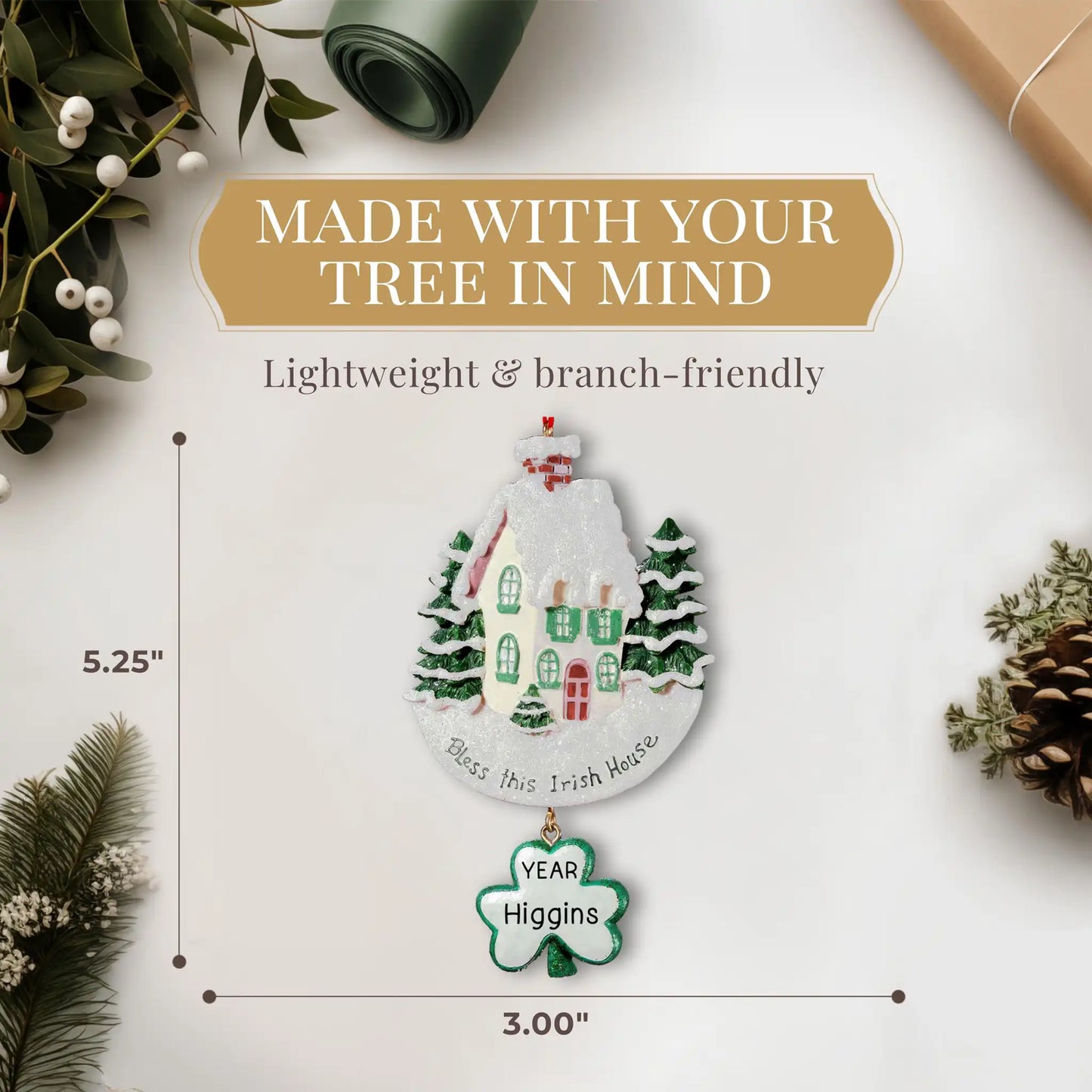 Adorno personalizado "Bendice esta casa irlandesa"