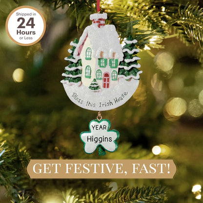 Adorno personalizado "Bendice esta casa irlandesa"