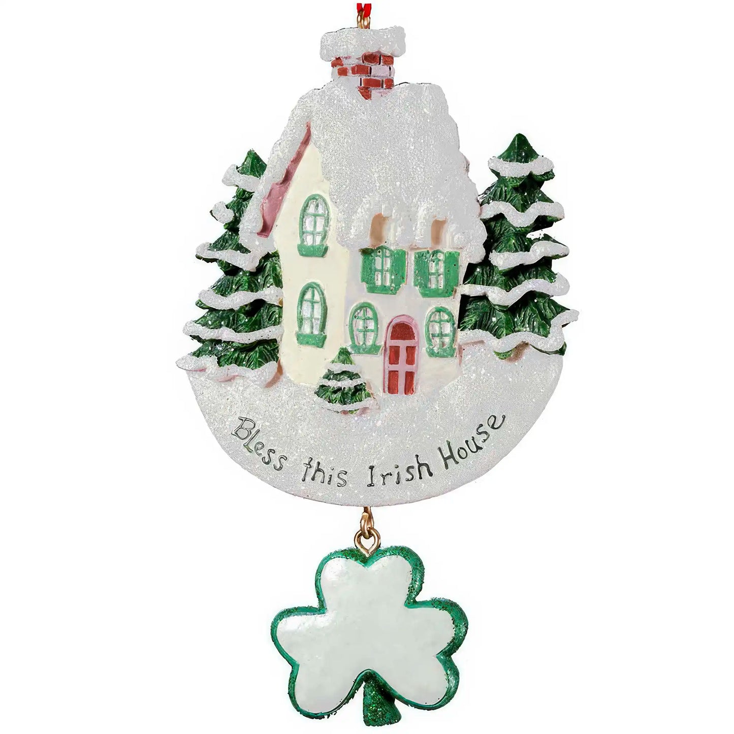 Bless This Irish House Christmas Ornament