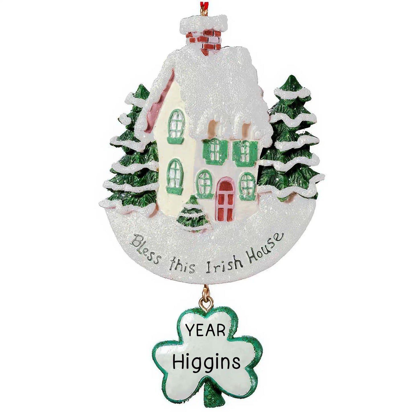 Bless This Irish House Christmas Ornament