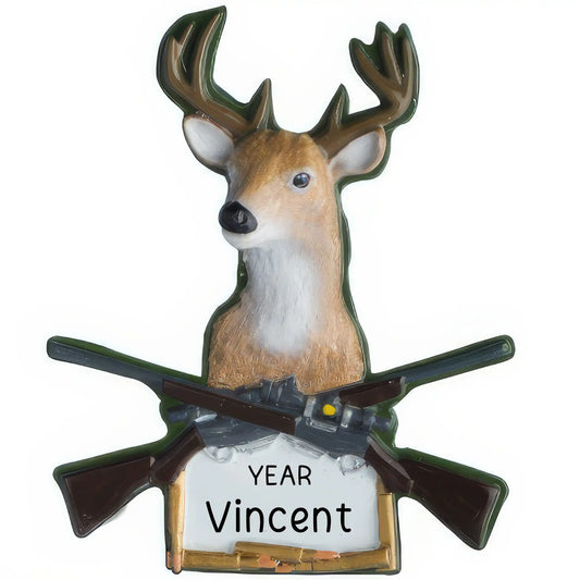 Deer Hunter Christmas Ornament