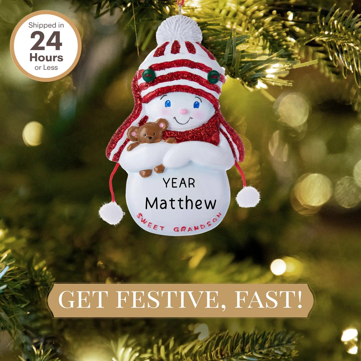 Sweet Grandson Christmas Ornament