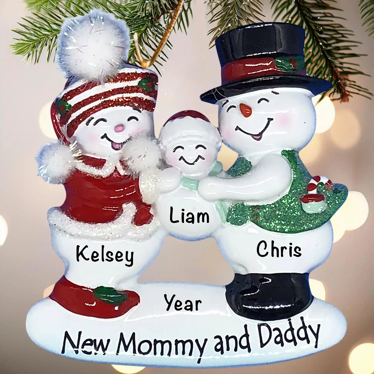 New Parents 1st Christmas Personalized Ornament