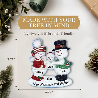 New Parents 1st Christmas Personalized Ornament