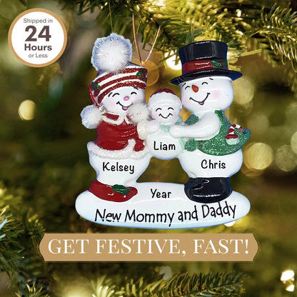 New Parents 1st Christmas Personalized Ornament
