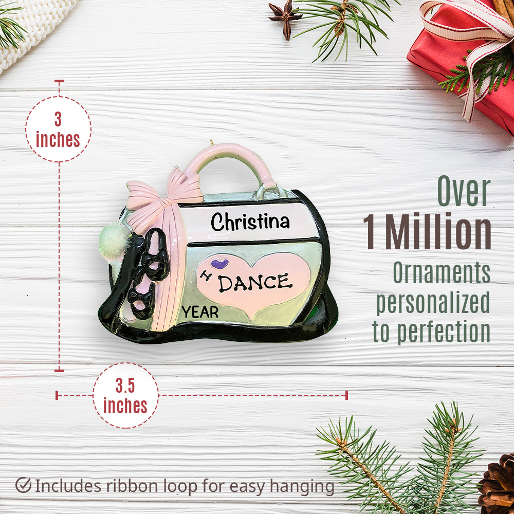 I Love Dance Bag Christmas Ornament