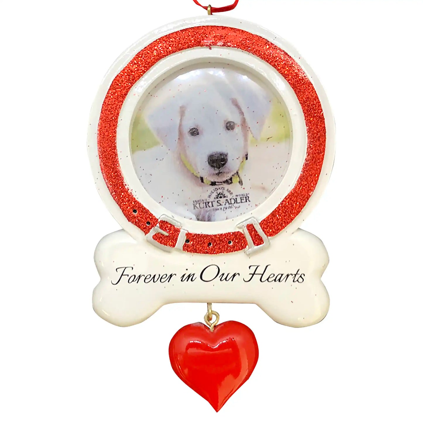 Dog Memorial Photo Frame Christmas Ornament