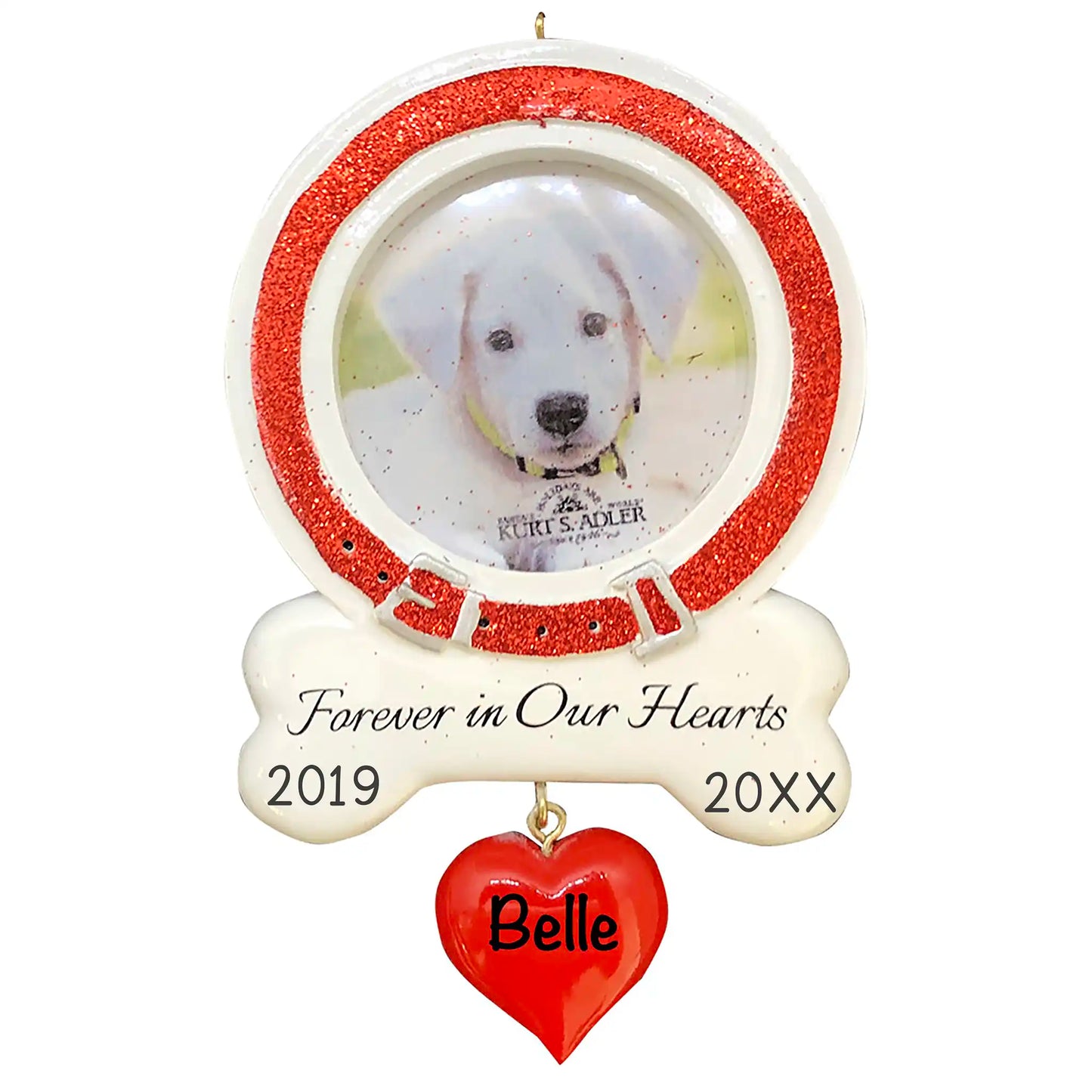 Dog Memorial Photo Frame Christmas Ornament