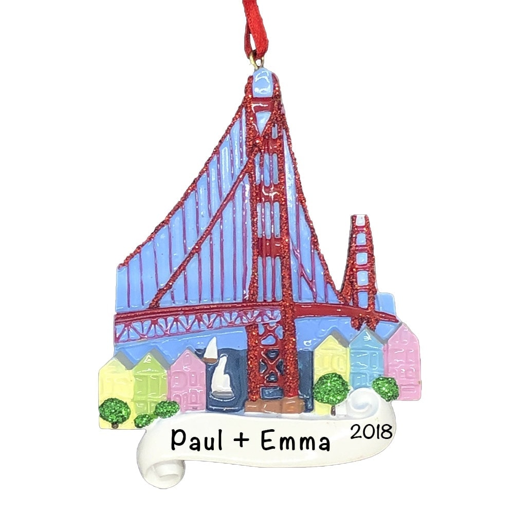 W8442 San Francisco Personalized Christmas Ornament