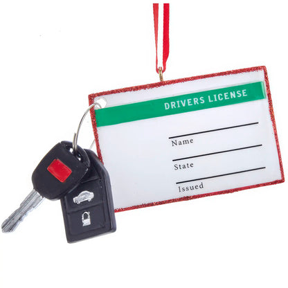 Drivers License And Keys Christmas Ornament