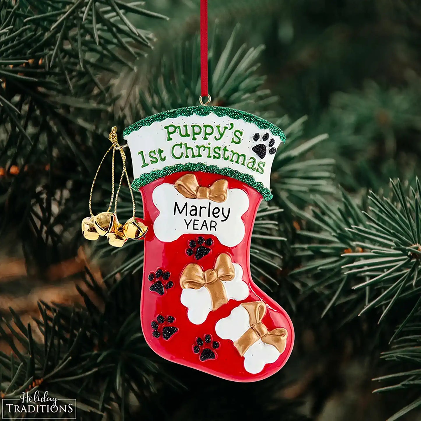Puppy's 1st Christmas Stocking Christmas Ornament
