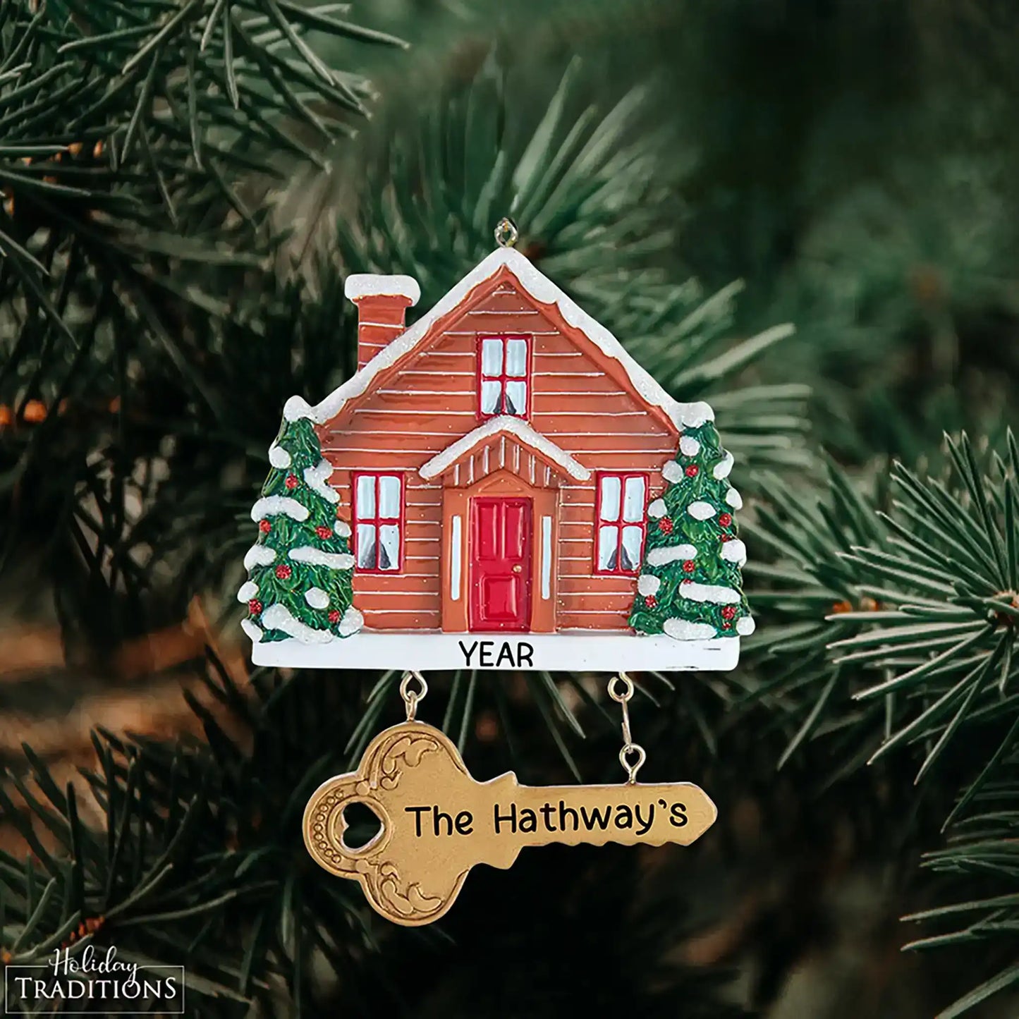 New Home Personalized Ornament - Key