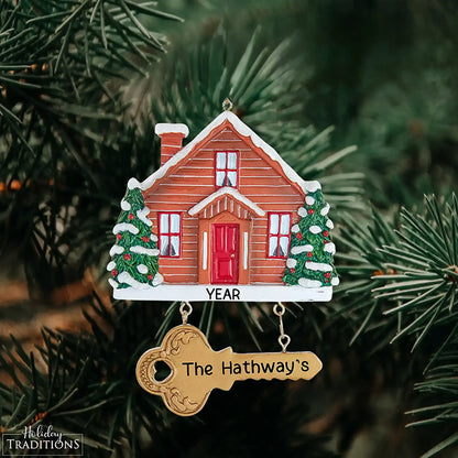 New Home Personalized Ornament - Key