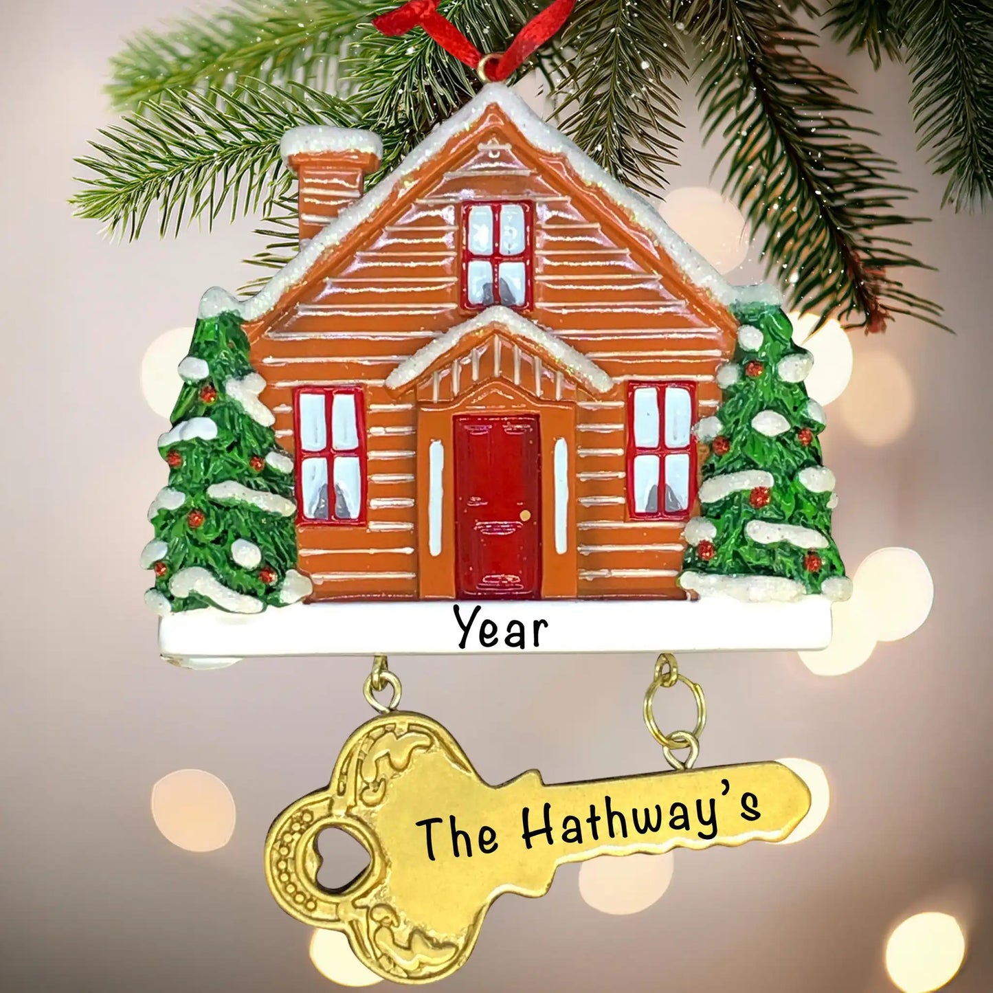 New Home Personalized Ornament - Key