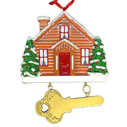 New Home Personalized Ornament - Key