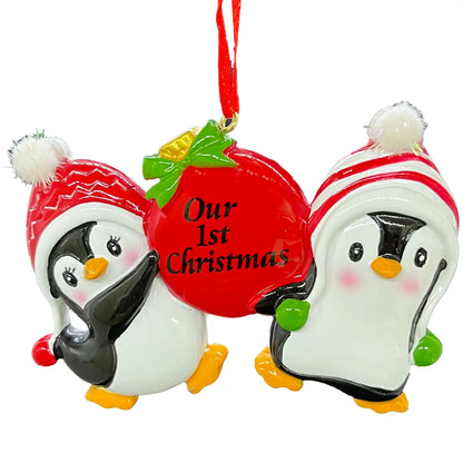 Our 1st Christmas Penguins Christmas Ornament