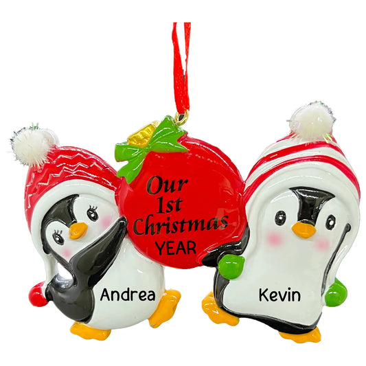 Our 1st Christmas Penguins Christmas Ornament