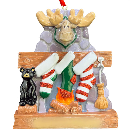 Moose Family of 3 Christmas Ornament