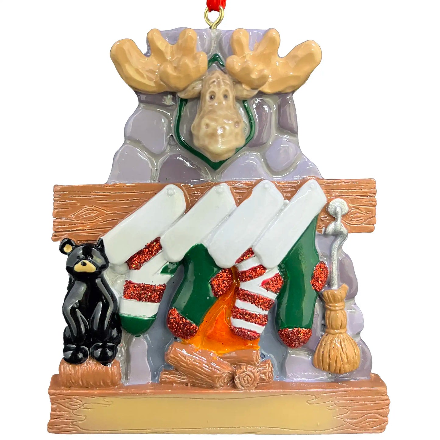 Moose Family of 4 Christmas Ornament