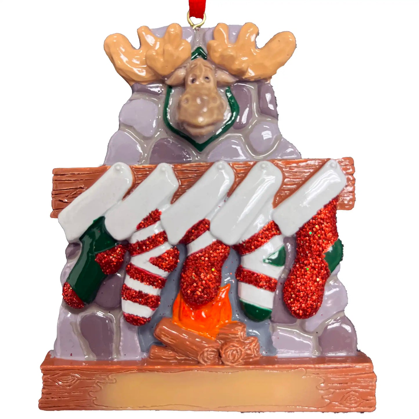 Moose Family of 5 Christmas Ornament