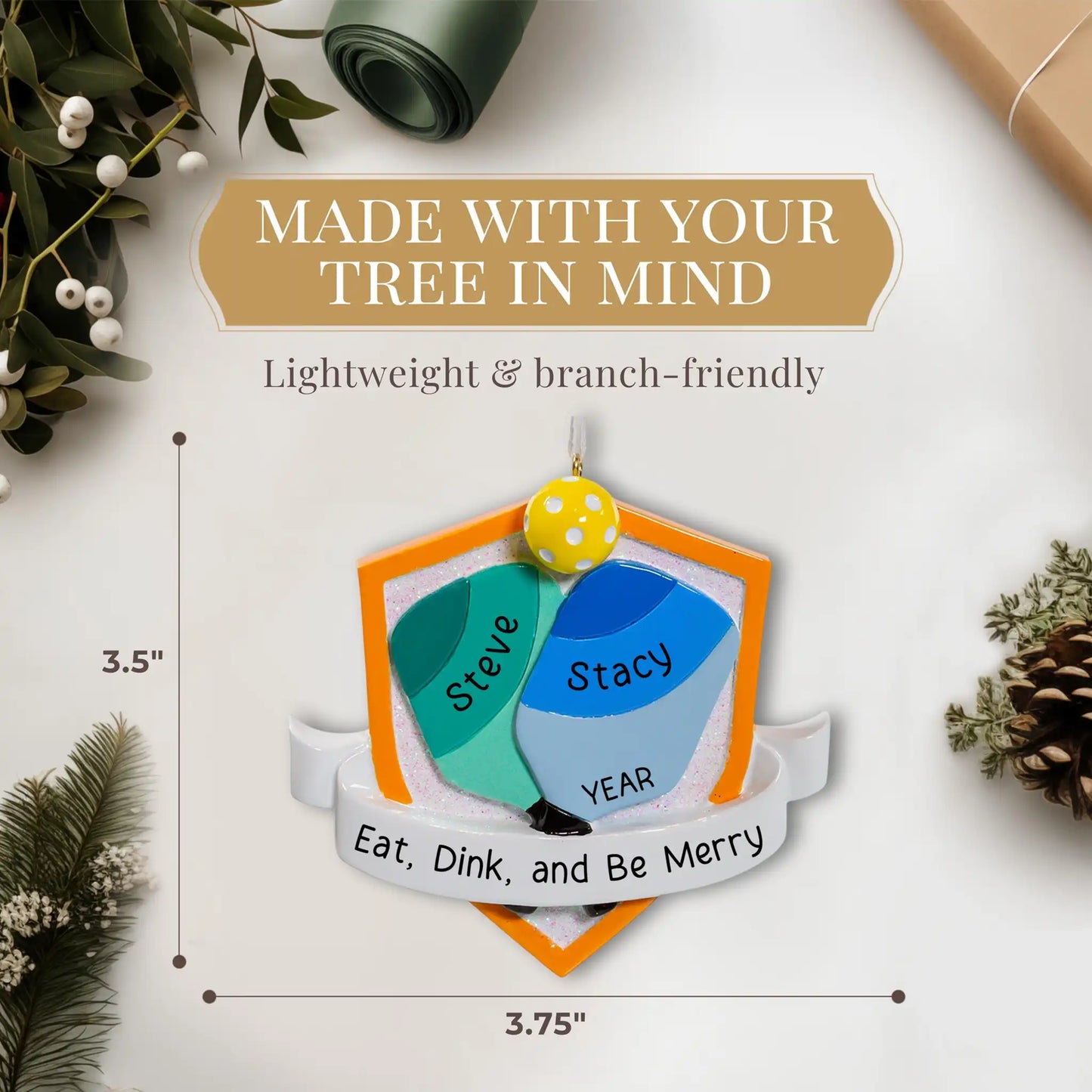 Adorno personalizado de paletas de pickleball 