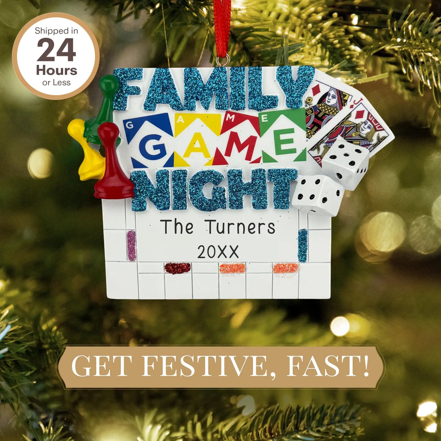 Family Game Night Personalized Ornament