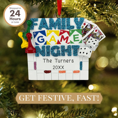 Family Game Night Personalized Ornament